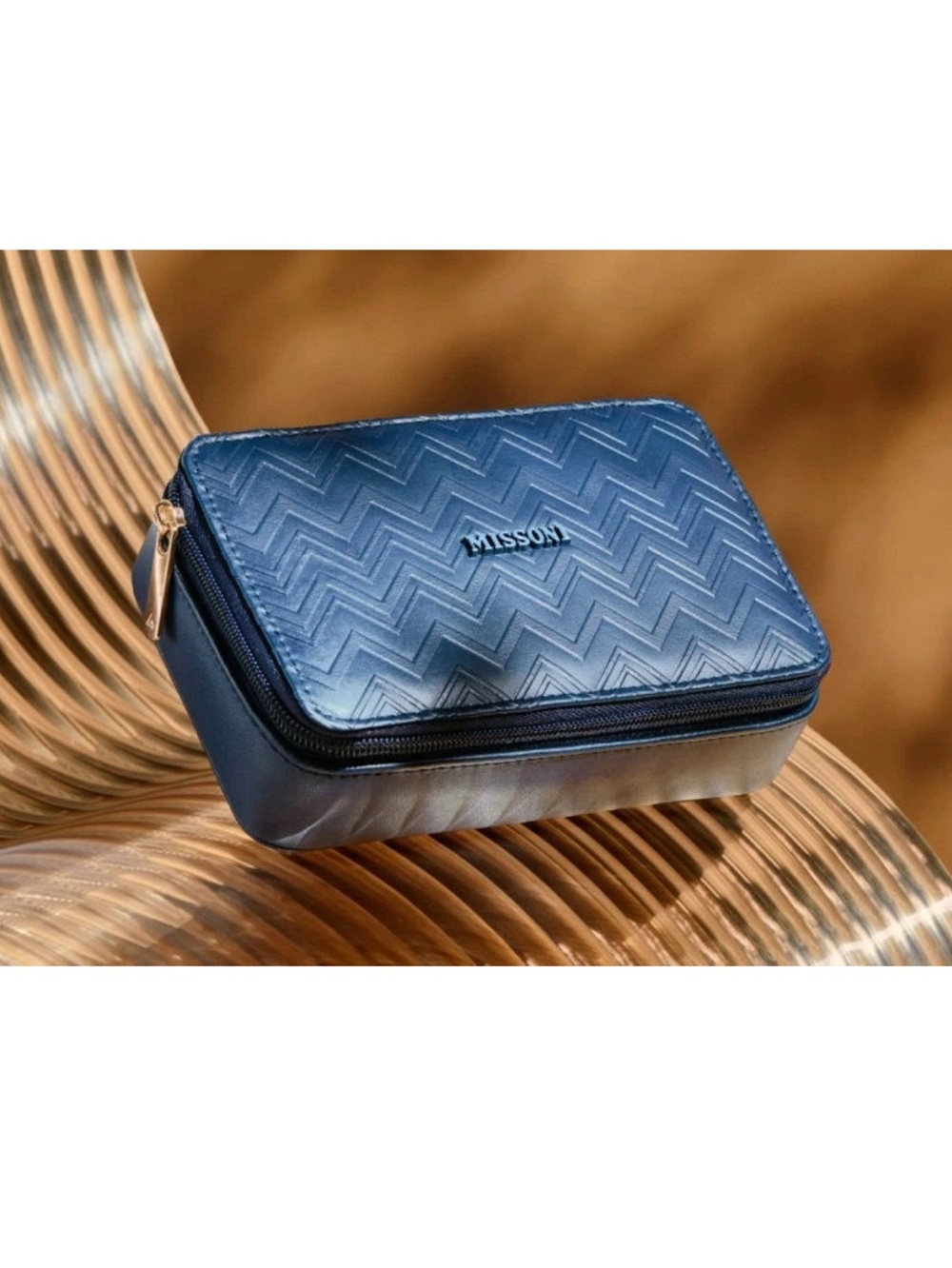 Missoni for Delta Blue Zip Around Cosmetic Case Sophisticated Details Travel